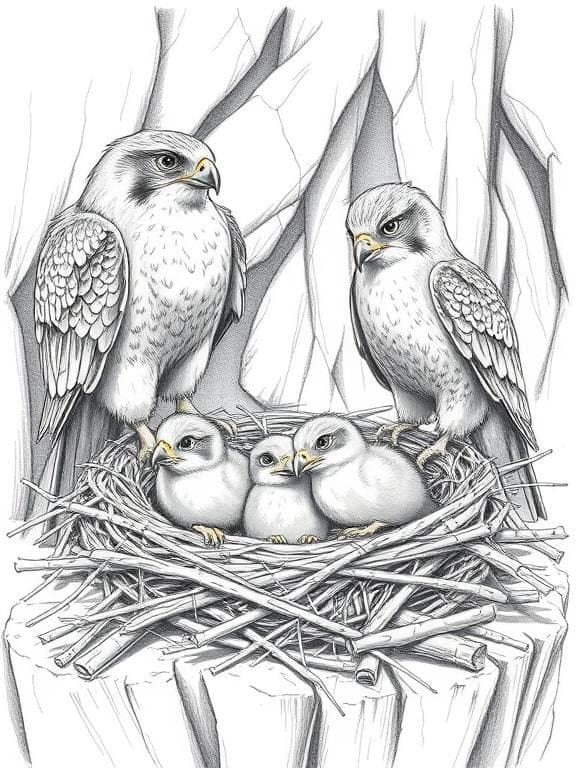 falcon drawing art sketch ideas
