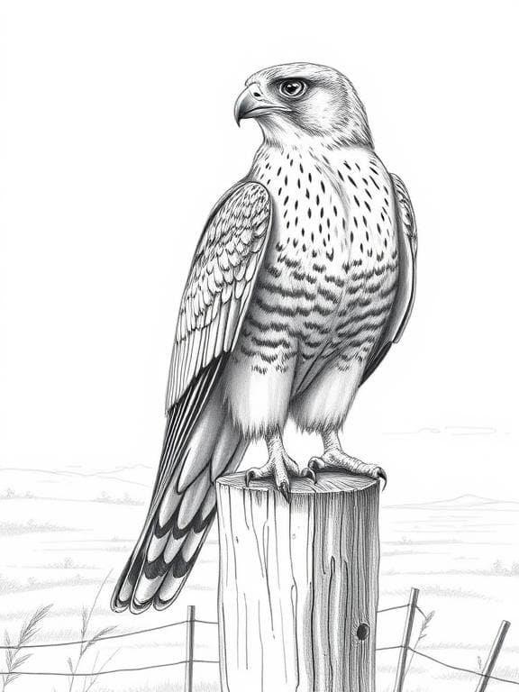 falcon drawing art sketch ideas