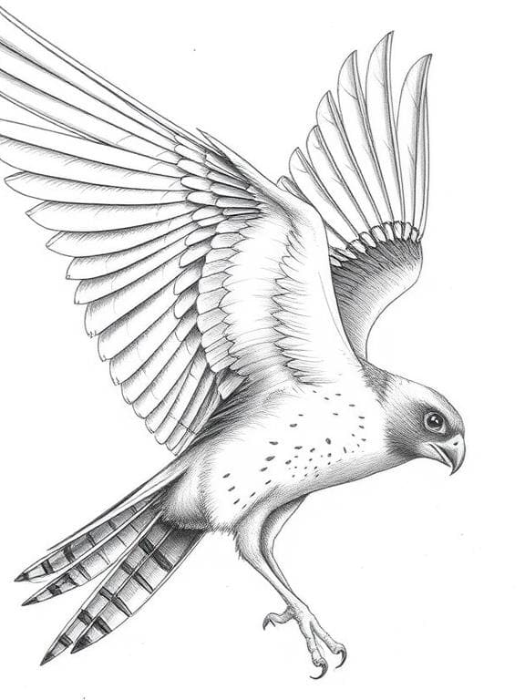 falcon drawing art sketch ideas c