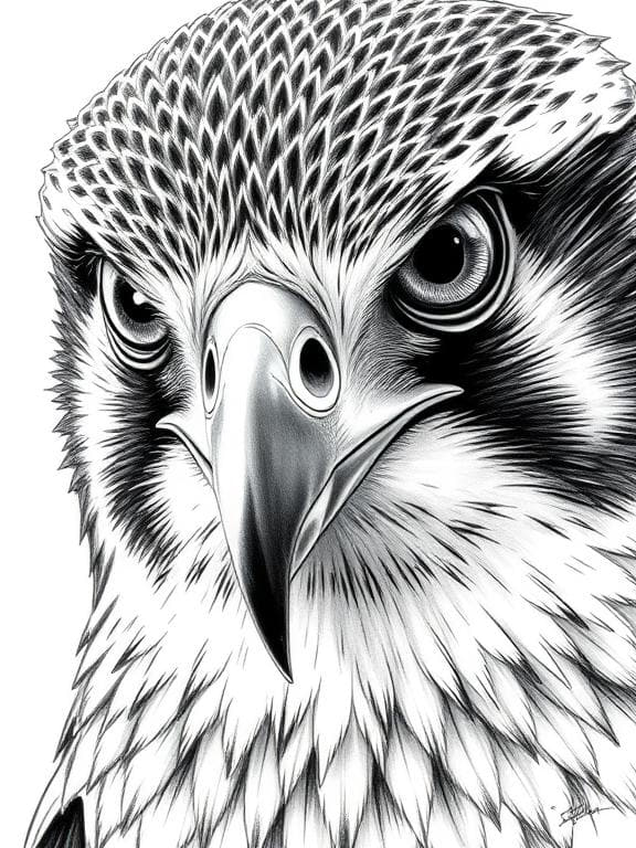 falcon drawing art sketch ideas e