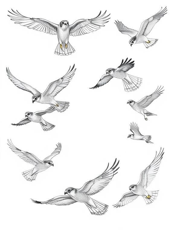 falcon drawing art sketch ideas f