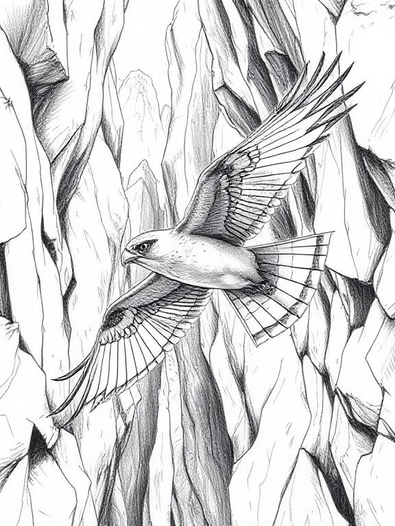 falcon drawing art