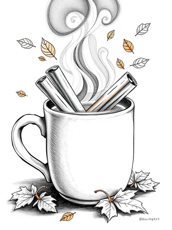 fall drawing art sketch ideas