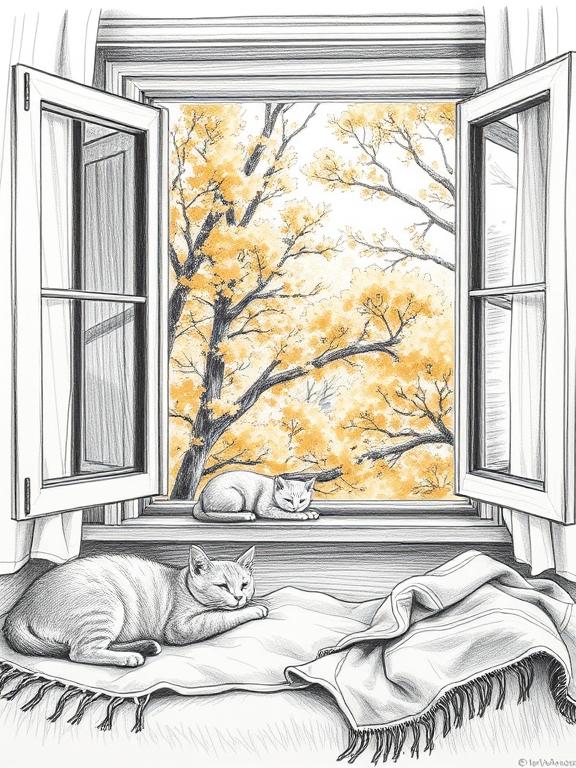 fall drawing art sketch ideas