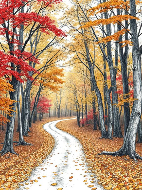 fall drawing art sketch ideas ee