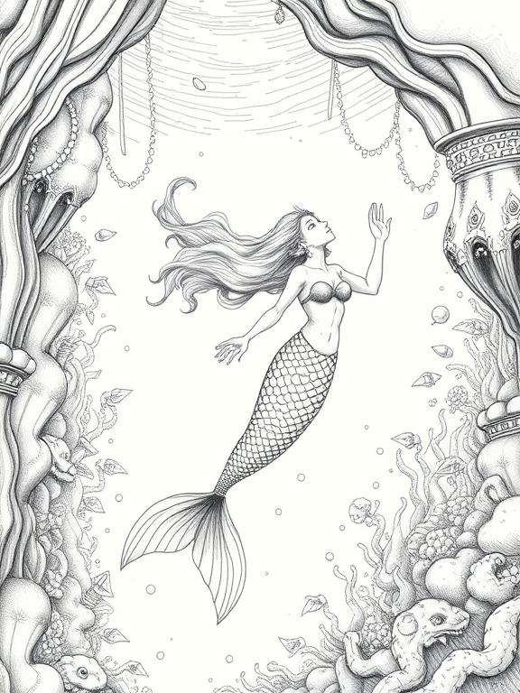 fantasy drawing mermaid