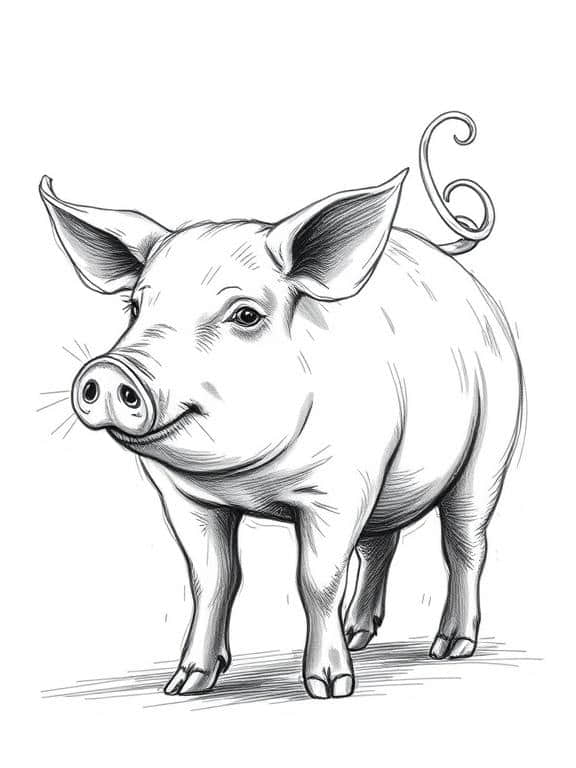 farm animals drawing art sketch ideas c