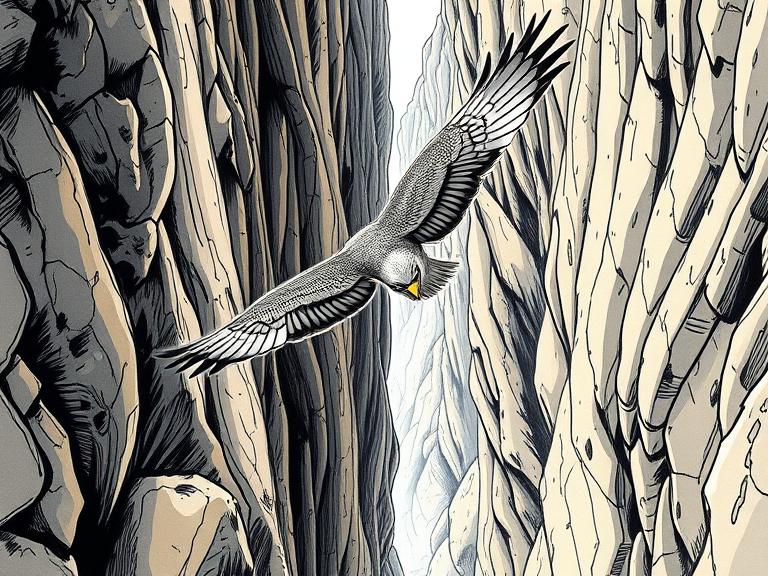 featured falcon flying drawing