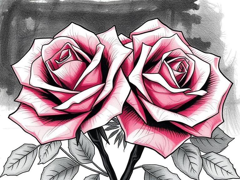 featured floral drawing