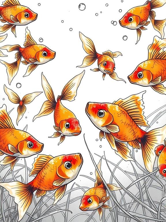 fish drawing art sketch ideas