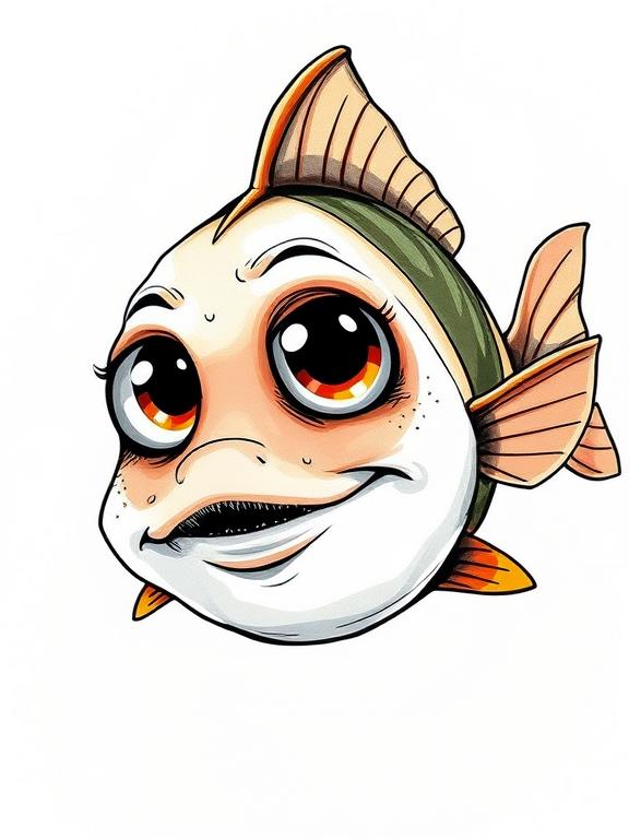 fish drawing sketch e
