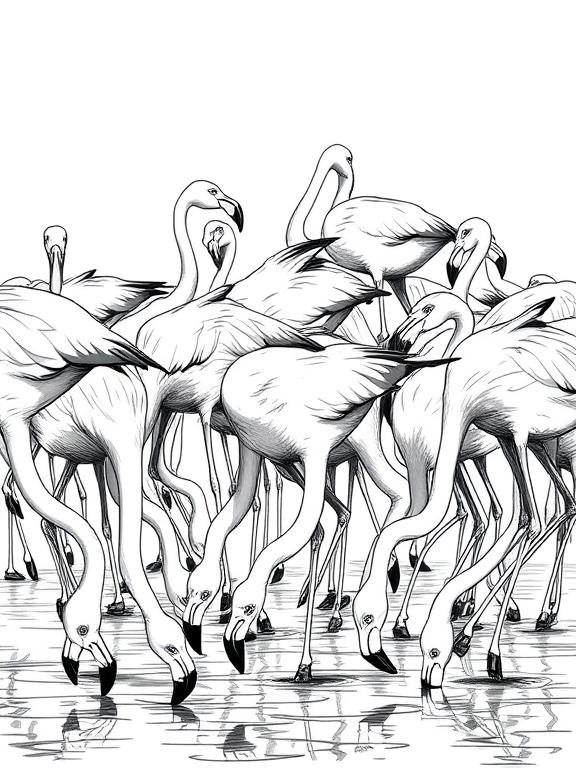 flamingo drawing art sketch ideas