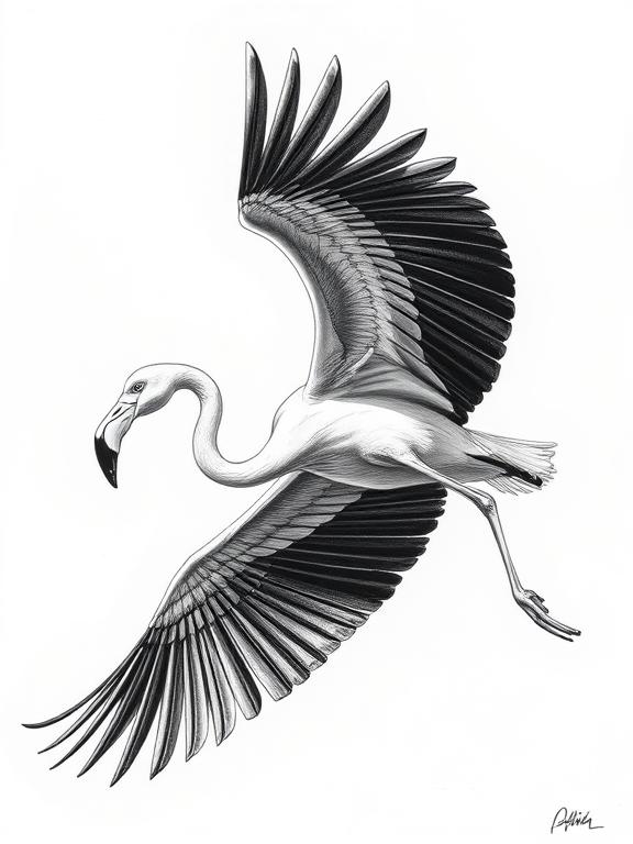 flamingo drawing art sketch ideas