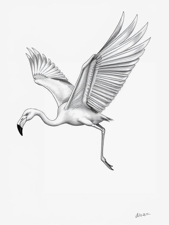 flamingo drawing art sketch ideas