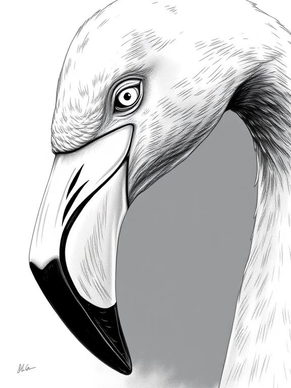 flamingo drawing art sketch ideas