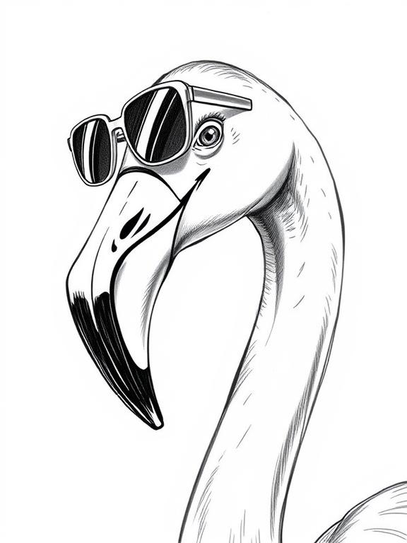 flamingo drawing art sketch ideas