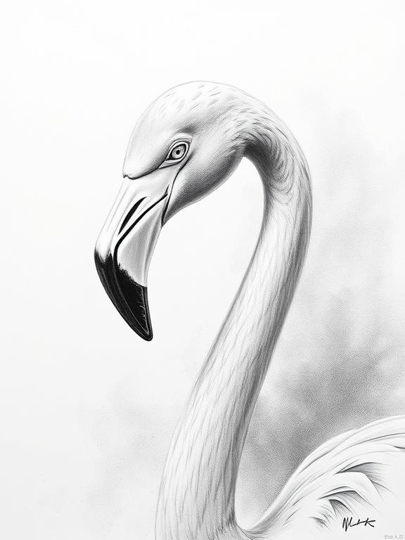 flamingo drawing art sketch ideas b