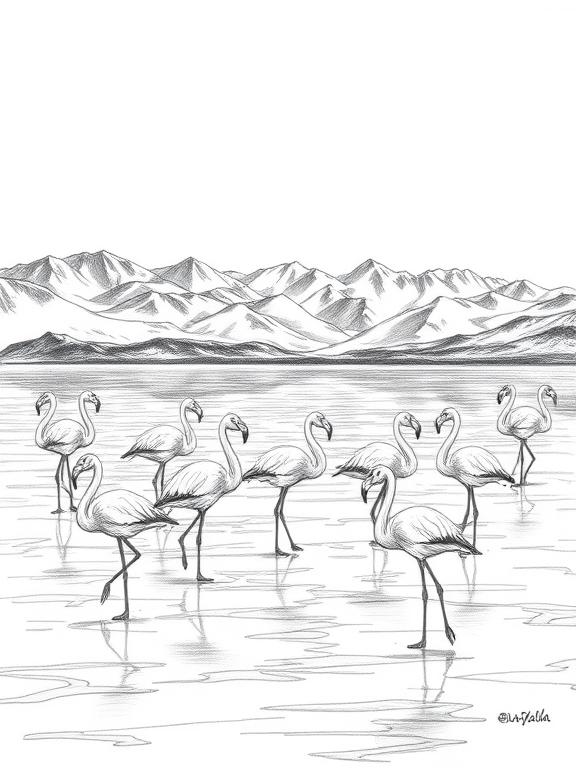 flamingo drawing art sketch ideas c