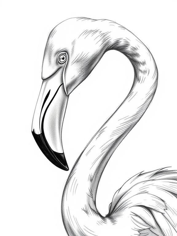 flamingo drawing art sketch ideas e