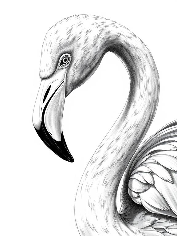flamingo drawing art sketch ideas e