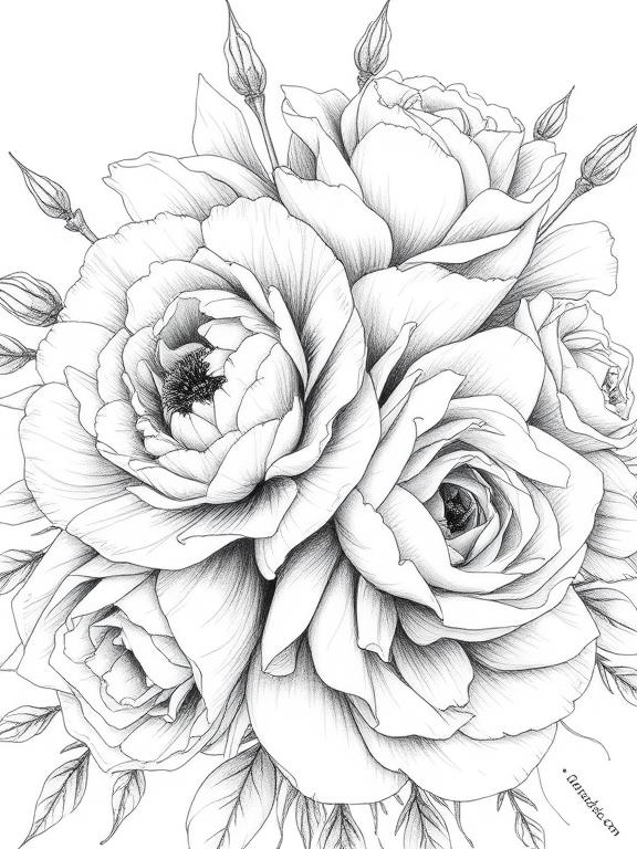 floral drawing art sketch ideas a