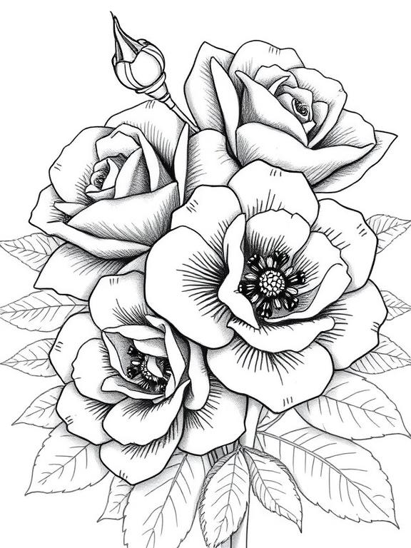 floral drawing art sketch ideas