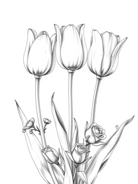 floral drawing art sketch ideas f