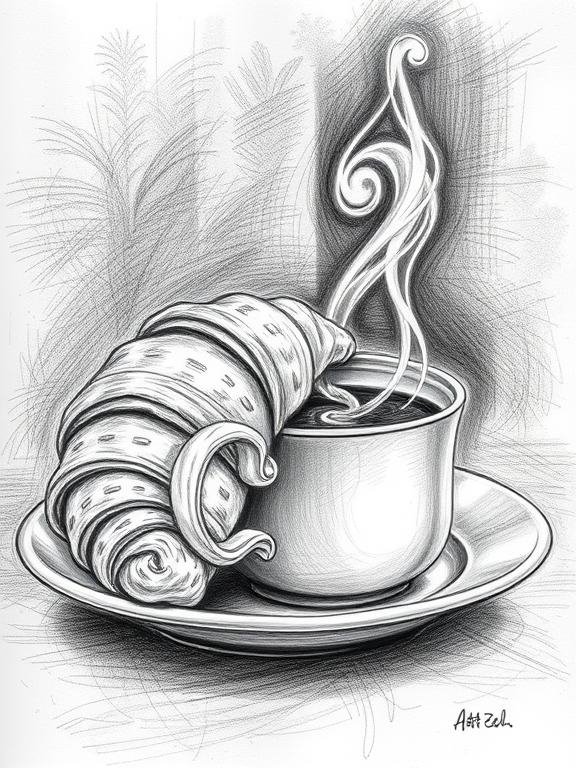 food drawing art sketch ideas