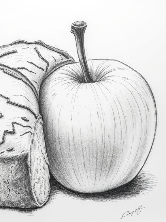 food drawing art sketch ideas
