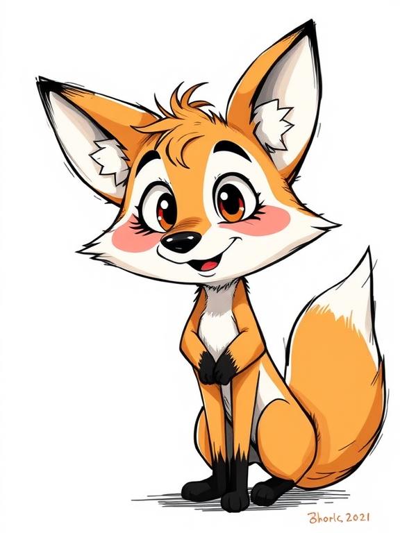 fox drawing art sketch ideas