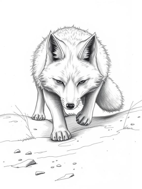 fox drawing art sketch ideas