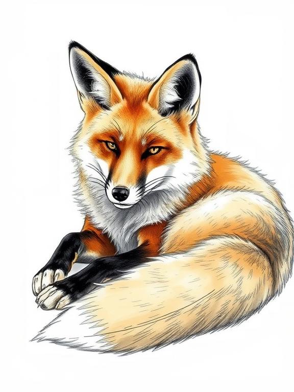 fox drawing art sketch ideas