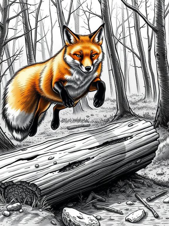 fox drawing art sketch ideas d