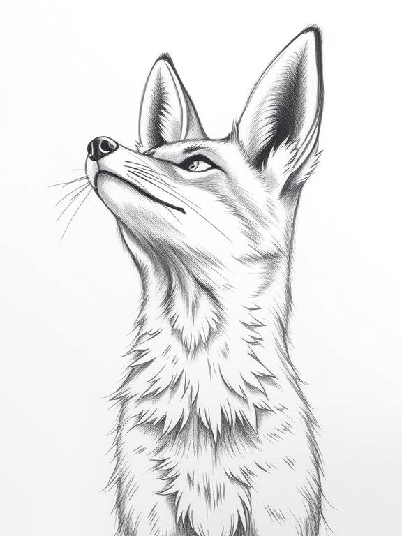 fox drawing art sketch ideas dd
