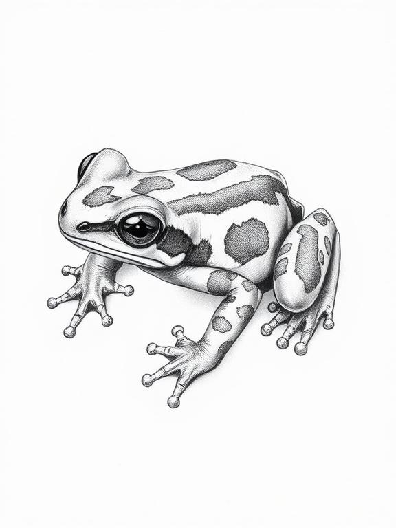 frog drawing art sketch ideas