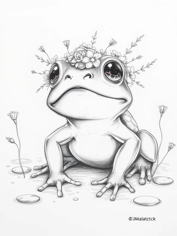 frog drawing art sketch ideas e