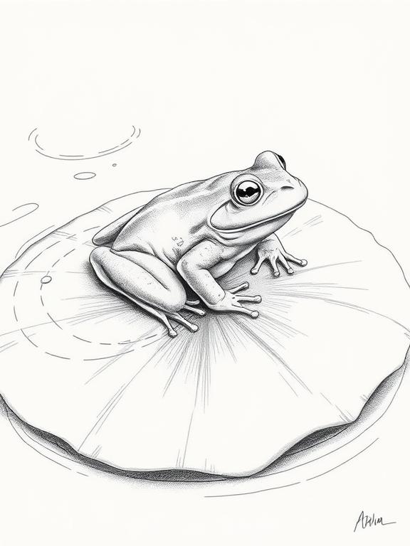 frog drawing art sketch ideas e