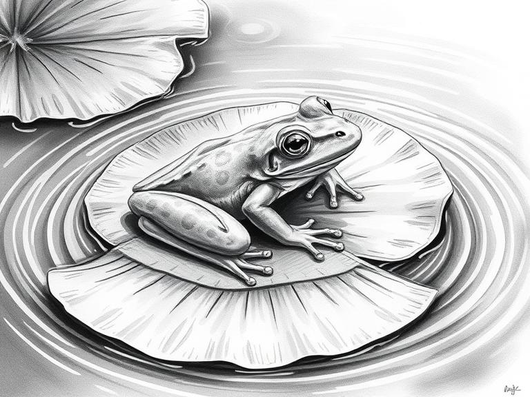 frog drawing featured