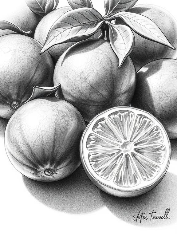 fruit drawing art sketch ideas a