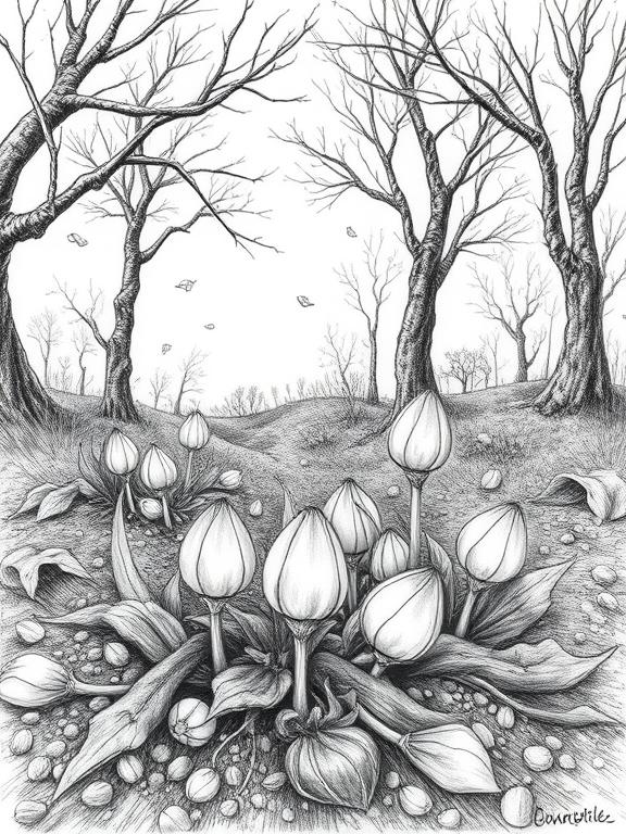 garden drawing art sketch ideas