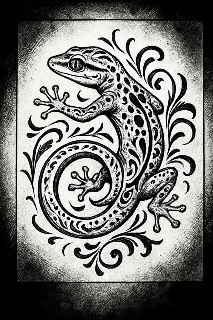 gecko drawing art sketch ideas a