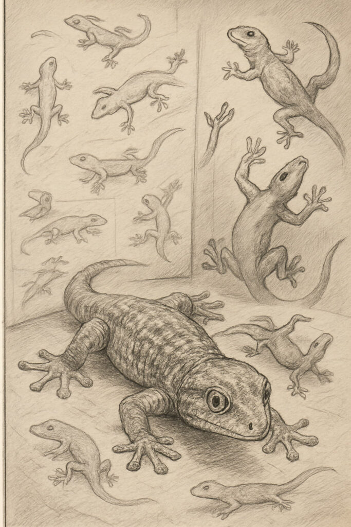 gecko drawing art sketch ideas b