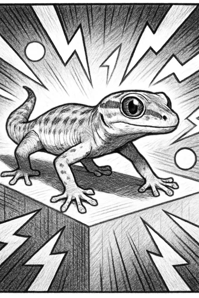 gecko drawing art sketch ideas fcb