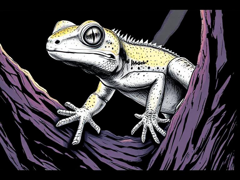 gecko drawing featured