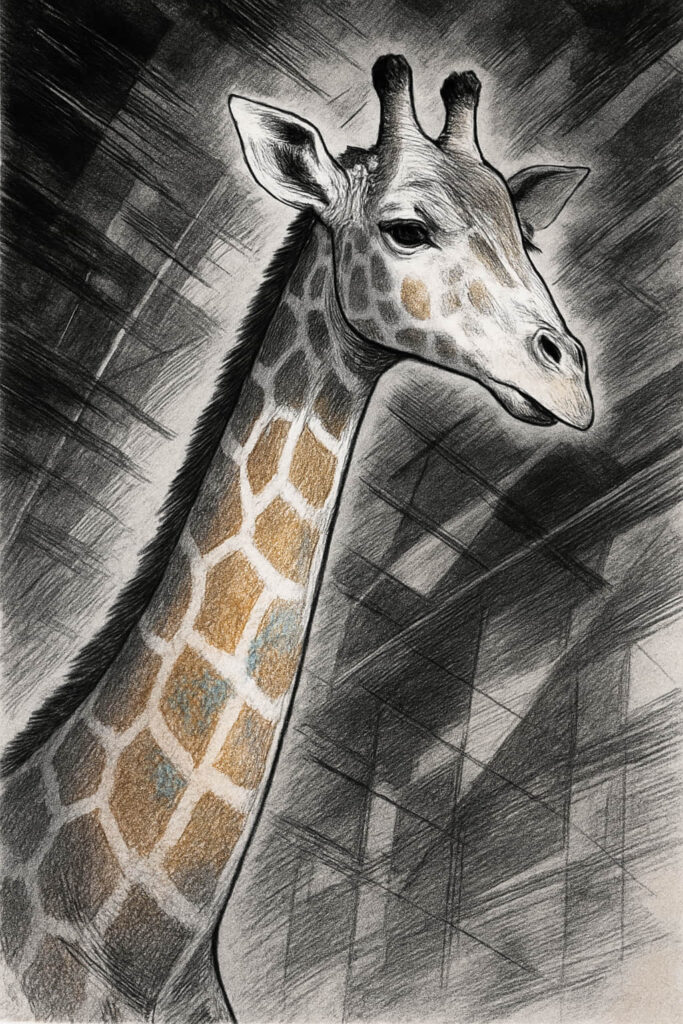giraffe art drawing