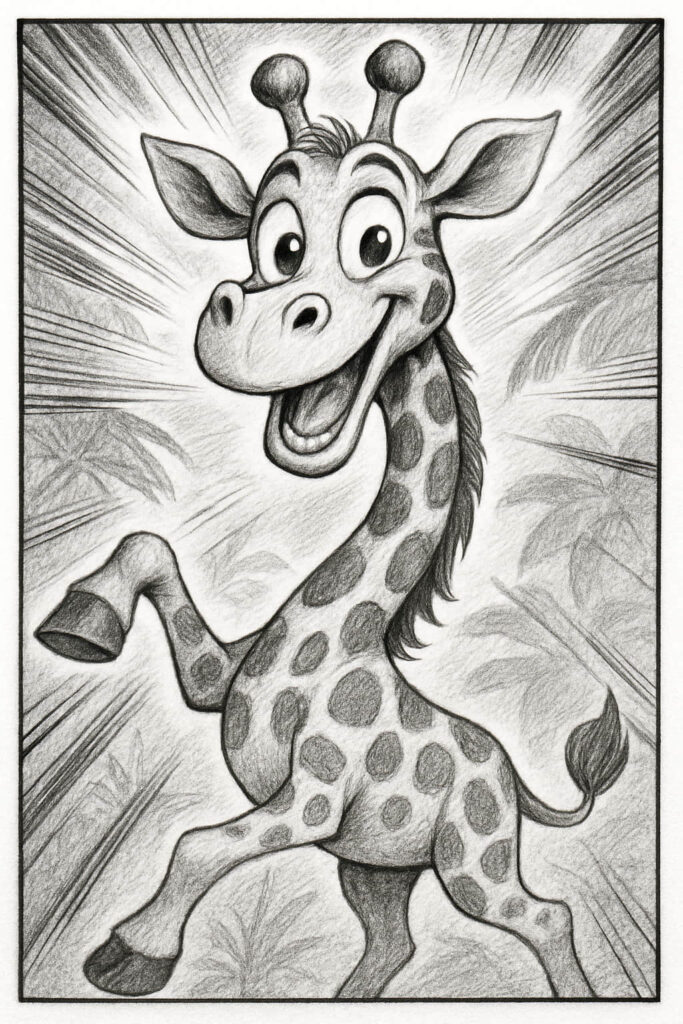 giraffe drawing art sketch ideas