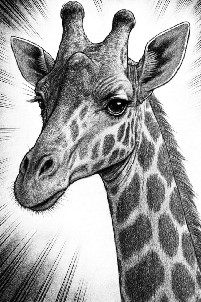 giraffe drawing art sketch ideas c