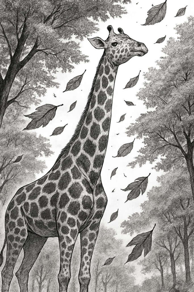 giraffe drawing art sketch ideas caa
