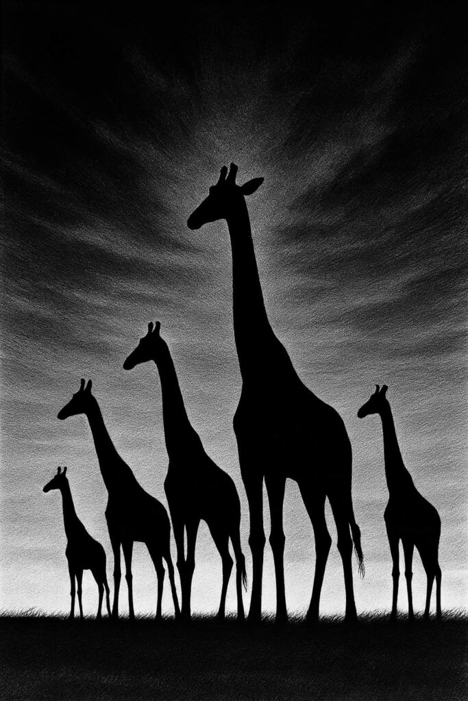 giraffe drawing art sketch ideas ec