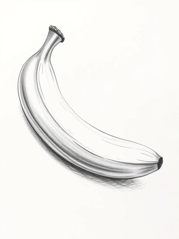 realistic banana drawing